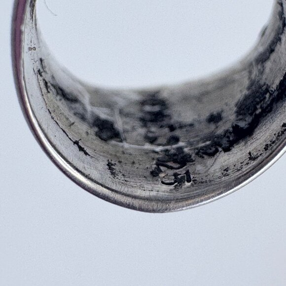 VTG Sterling Silver 925 Engravable Rope Border Circle Pendant Size 1.5" Length - Picture 6 of 9